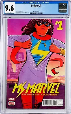 Ms. Marvel #1 CGC 9.6 (Jan 2016 Marvel) Kamala Khan Wilson Story Chiang Cover • £45.92