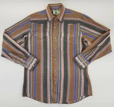 Mesquite Niver Western Wear 16-35 Cowboy Shirt Pearl Snap Ft Worth Texas B54 • $29.99