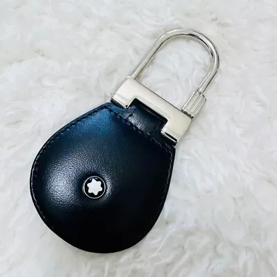 MONTBLANC Mont Blanc Key Holder Key Ring Black NoBox Unused Limited Leather • $95.92