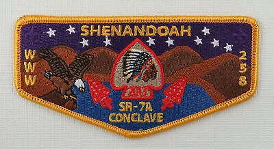 SR-7A Shenandoah Lodge 258 OA Flap Stonewall Jackson Area Council YLW Bdr. [OAX8 • $8.95