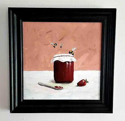 Jam N Bees Original Contemporary Painting On Canvas Framed Signed By Artist  • £399