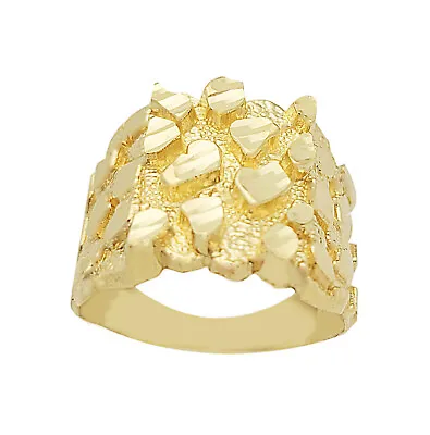 Men's 10K Gold Nugget Ring 5.3 G  • $349