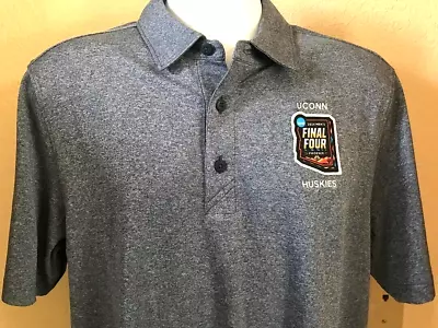 NCAA Basketball Final Four 2024 UConn Huskies Polo Cutter&Buck Size L Light Blue • $19.50