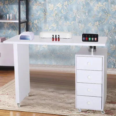 Professional Manicure Table Technician Nail Art Beauty Salon Station Desk Drawer • £129.95