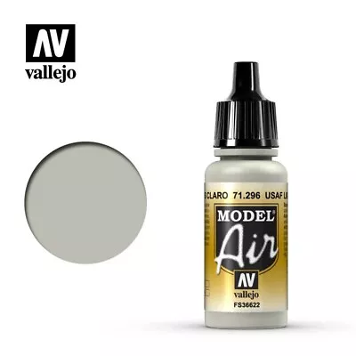 Vallejo Model Air: USAAF Light Gray - Acrylic Paint Bottle 17ml VAL71.296 • £2.65