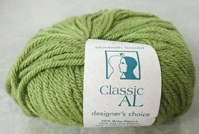 ELSEBETH LAVOLD CLASSIC AL Moss Green 011 Yarn 50% Baby Alpaca 50% Merino Wool • $8.25