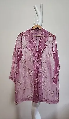 MOTTO Organza Sheer Duster/ Dress Jacket In Pink One Size • $56.50