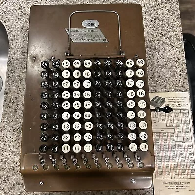 Felt & Tarrant Comptometer ANTIQUE 1914 MECHANICAL Calculator MACHINE Decor Chic • $59.99