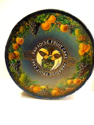 Vintage Colorful And Empty Paradise Fruit Cake Tin (Ward Baking Co.) • $15.99
