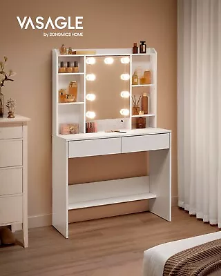 Dressing Table LED Lights Vanity Desk Mirror Makeup Desk Cloud White RDT126W02 • £109.99