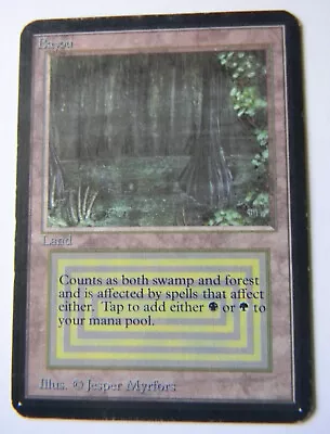 Bayou : Alpha : Mtg : 1993 : Good(moderate/heavy Play) : See Photo's • $7999.99