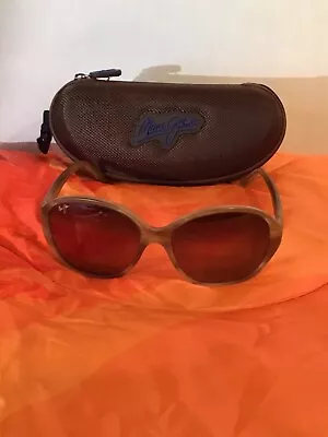 Maui Jim GINGER Polarized Sunglasses Matte Sandstone Frame Model HS 221-22==CASE • $0.99