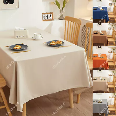 Solid Waterproof Rectangle Table Cloth Table Runner Kitchen Dinning Placemat • $5.24