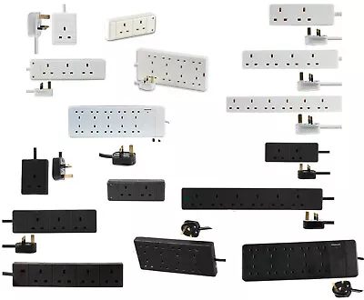 £19.99 • Buy UK Extension Lead Cable Electric Mains Power 1 2 3 4 6 8 10 Gang Way Plug Socket