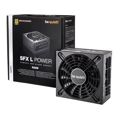 500W Be Quiet! SFX-L Full Modular 80PLUS Gold Single Rail 41.7A 120mm Fan  • £106.56