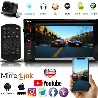 Car CD DVD Stereo Bluetooth Mirrorlink MP3 Player&Backup Camera For Mazda CX-7 • $90.60
