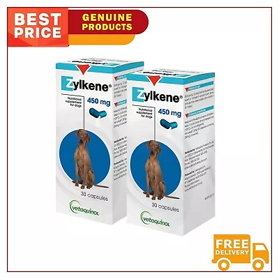 ZYLKENE Nutritional Supplement 60 Capsules For Dogs 15 To 60 Kg 450 MG • $152.97