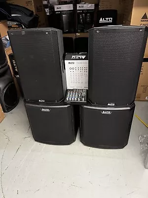 ALTO 1000Watts Powered 15 Inch PA SYSTEM Inc Subs + USB Mixer For 600 • £1995