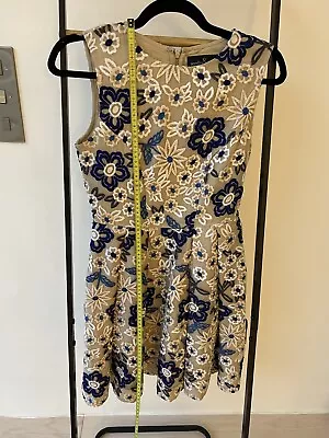 Needle & Thread Floral Embroidered Silk Dress UK10 NWT • £35