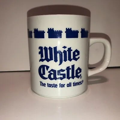 Vintage White Castle Coffee Mug Cup The Taste For All Times Blue & White 1990 • $12