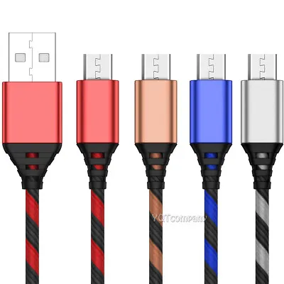 2-Pack Braided Micro USB Fast Charging Cable Rapid Cord Power Charger Charge • $8.99
