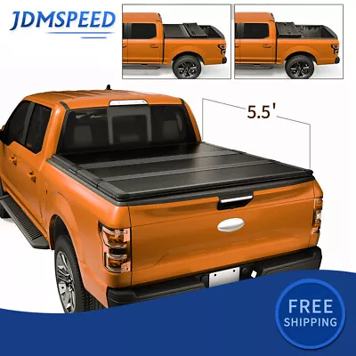 5.5FT 3-Fold Tonneau Cover Hard Truck Bed Pickup For 2015-2021 Ford F150 F-150 • $409.94