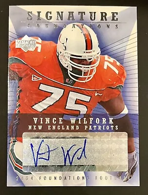 2004 Upper Deck Foundations AUTO #SF-VW Vincent Wilfork RC - Patriots 🔵🔴 • $38.95