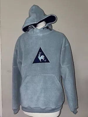 Le Coq Sportif Retro Style Sz LY Blue Fleece Hoodie • £45