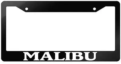 Glossy Black License Plate Frame MALIBU Auto Accessory 1581 • $10.99