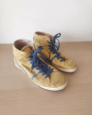 Wittner By EOS 'Surreys' Women's Size 38/7 Ankle High Sneakers  Gold & Blue Lace • $39.90
