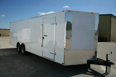 NEW 8.5 X 24 8.5X24 Enclosed Carhauler Trailer W/ V-Nose MUST SEE ! ! ! • $7995