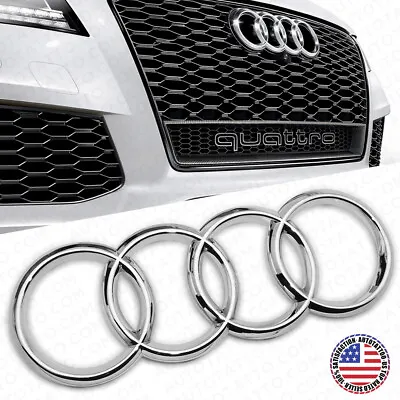 $24.99 • Buy For Audi OEM Chrome Front Grille Rings Badge Logo Emblem Q3 Q5 SQ5 Q7 A6 A7 S7