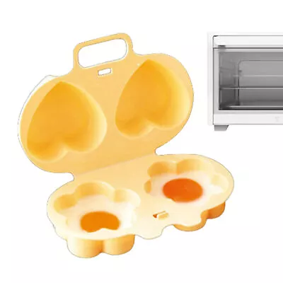 Egg Microwave Cooker Egg Poacher Microwave Egg Fryer With 2 Cavity Non-stick • $8.81