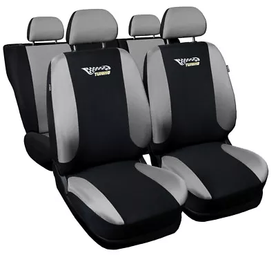 Full Set Car Seat Covers Fit Daewoo Matiz Black/silver Seat Cover • $62.24