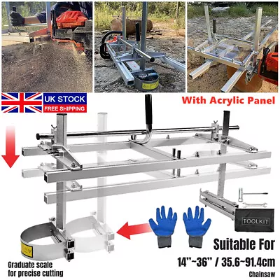 14  To 36  Chainsaw Mill Planking Lumber Cut Woodworker Slab Heavy-Duty+Panel UF • £71.59
