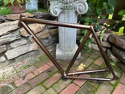 Vintage Road Bike Frame - Powder Coated - Brown • $170