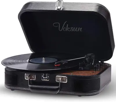 Record Player Vintage Turntable 3-Speed 33/45/78 RPM Record Player With 2 & RCA • £113.64