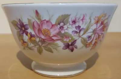 Beautiful Bright White Bone China 'Colclough' Bowl Floral Wayside Design • £1.95