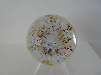 Antique MILLVILLE  ART Glass  TO MY FRIEND  PAPERWEIGHT Pontil • $27.50