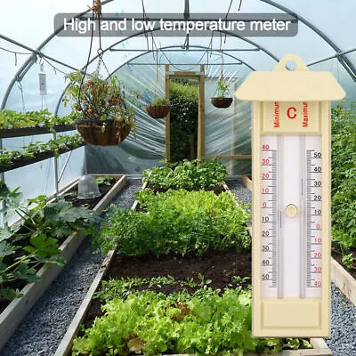 Max-Min Press Thermometer Monitor Tool -50 To 40 Degrees Garden Greenhouse • £7.59