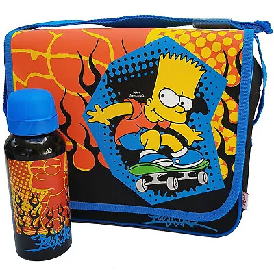 £14.99 • Buy The Simpsons Bart Insulated Lunch Bag & Metal Drinking Bottle Set Zak Box