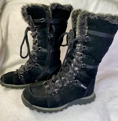 Sketchers Grand Jam Women’s Size 6 Black Boots SN 45419 Snow Winter • $28