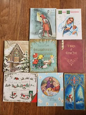 Vintage Christmas Scripture Greetings Cards Lot Of 8 Unused • $14.99