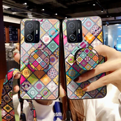 $12.18 • Buy For Oppo A17 A77 A57 A17K A58 Realme C33 C35 10 10PRO+ Glass Lanyard Hybrid Case