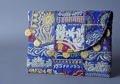Indian Vintage Shoulder Handbag Embroidered Bag Beaded Work Wedding Purse Boho  • $30.79