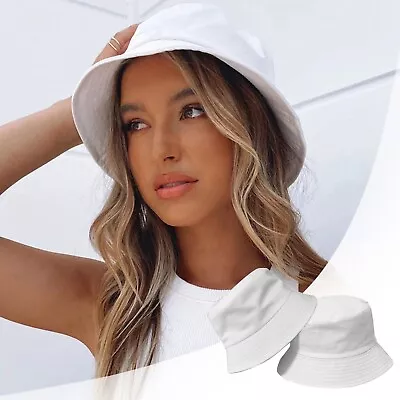 Summer Men And Women Foldable Pure Color Fisherman Hat Sun Hat Bucket Cap Hot • $14.52