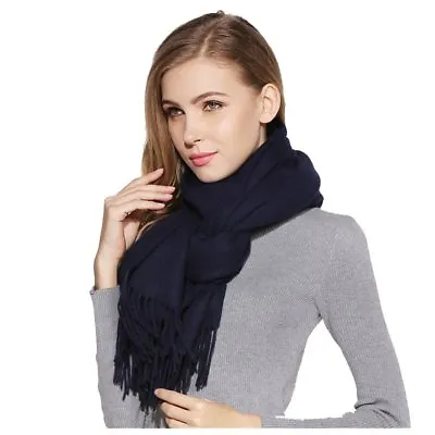 Luxury Large Soft Real Wool Blended Cashmere Shawl Scarf Woman's Men's Gift • $14.87