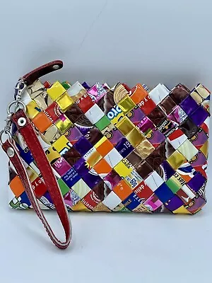 Nahui Ollin Wristlet/clutch Mexican Cookie/candy Wrappers • $10.50