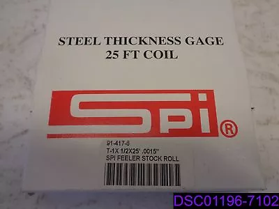 SPI 0.0015  Thick 1/2 X25' Feeler Stock Roll Gage Coil 91-417-6 • $29.59