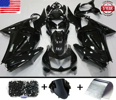 Black ABS Fairing Kit For Kawasaki Ninja 250R 2008-2012 EX250J Body + Bolts Set • $339.01
